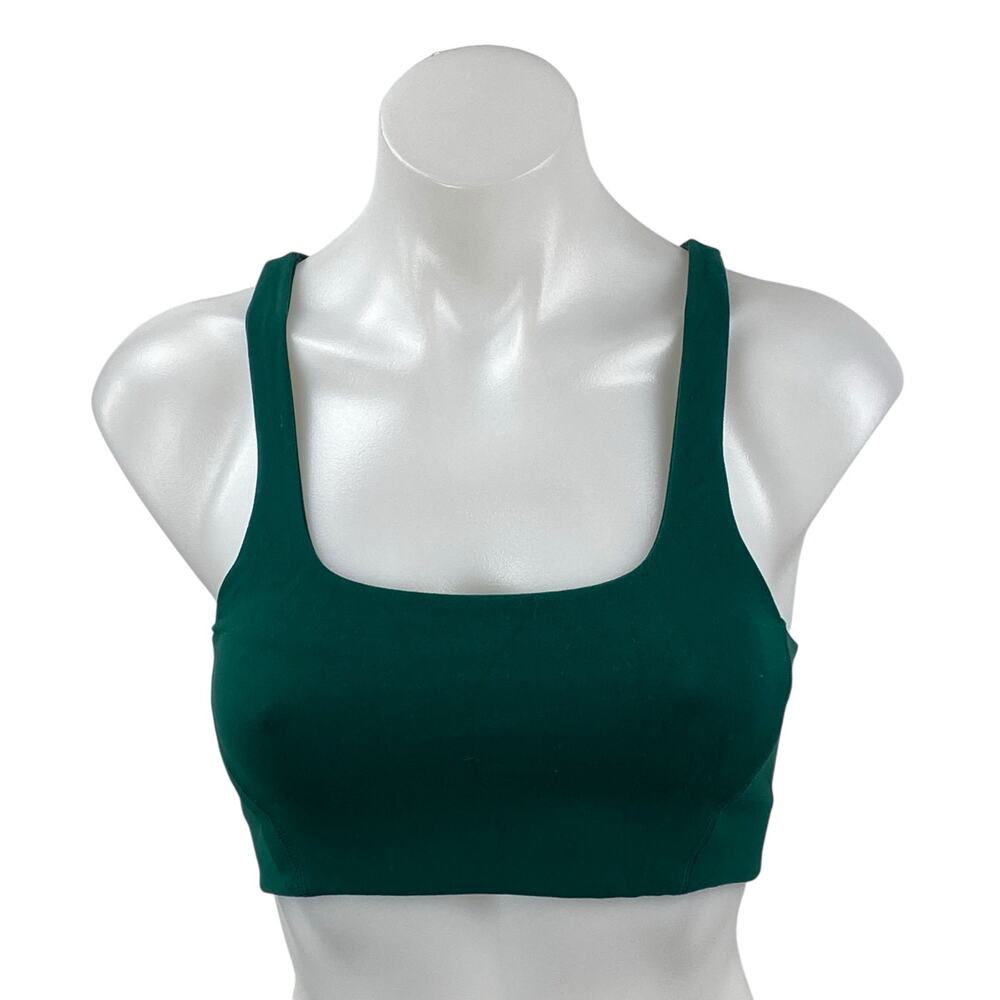 Free People FP Movement Green Racerback Yoga Athletic Sports Bra Crop Top Sz XS
